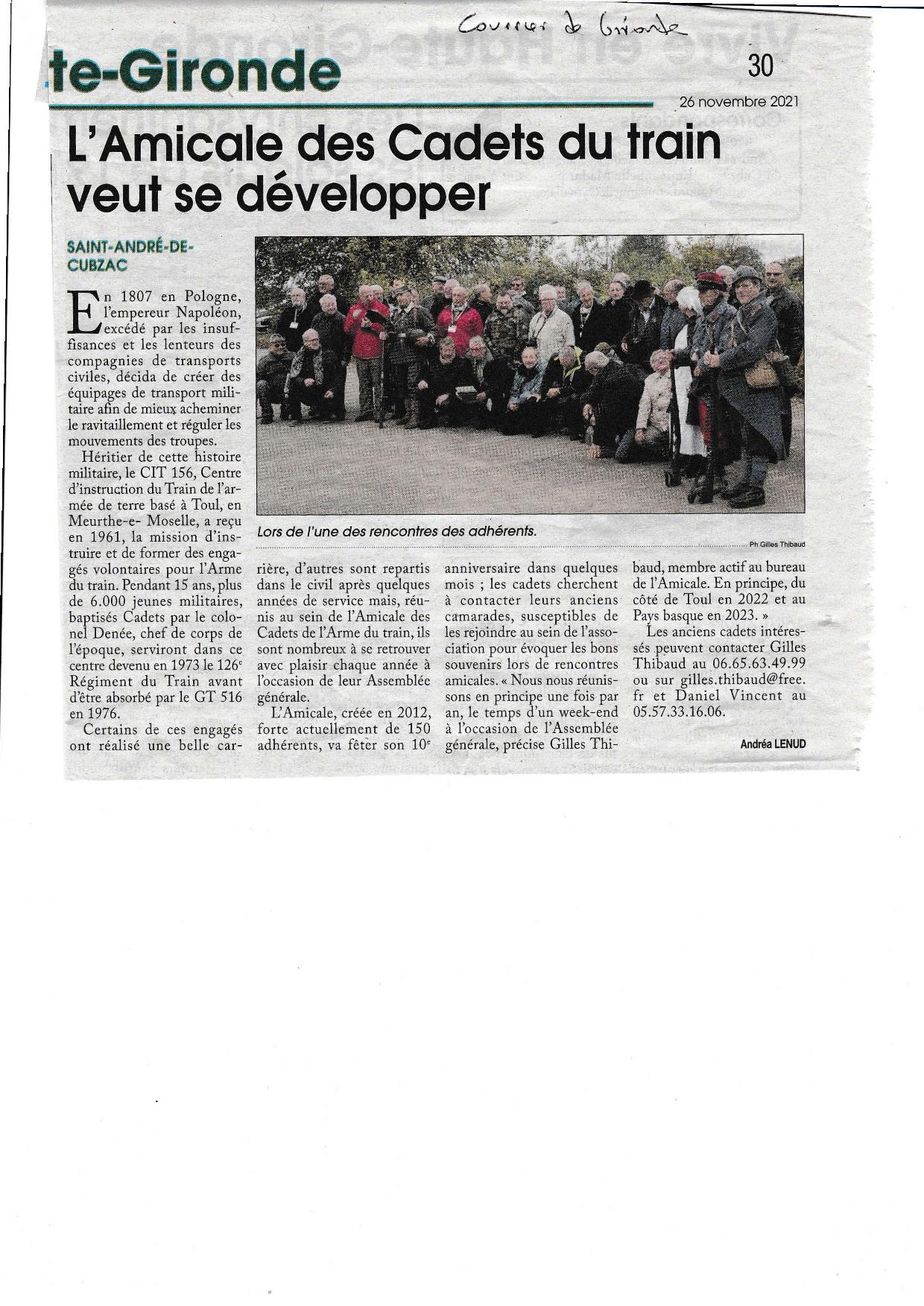 Articles cadets du train 001